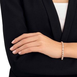 NEW Rose Gold Swarovski Crystal Tennis Bracelet